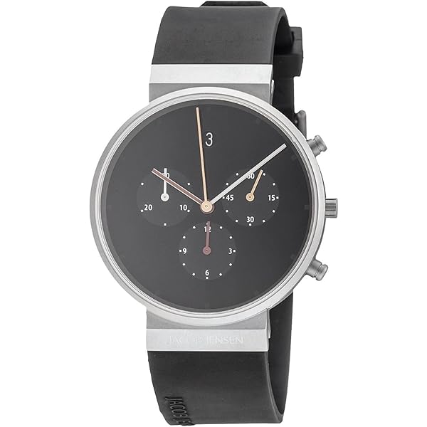 【新品未使用】JACOB  腕時計　ラバー　ブラック Amazon.co.jp: JACOB JENSEN交換用腕時計バンド 17mm ブラック